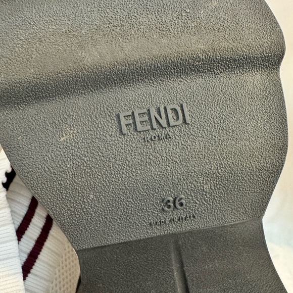 Fendi Knit Fabric Strap Closure Stretchy Sneakers - Picture 9 of 9